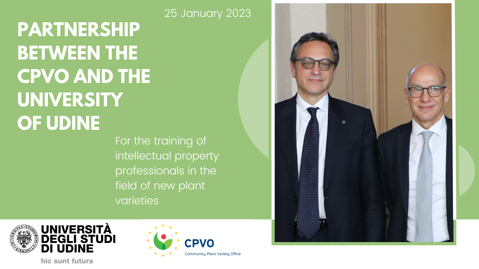 New partnership between the CPVO and the University of Udine