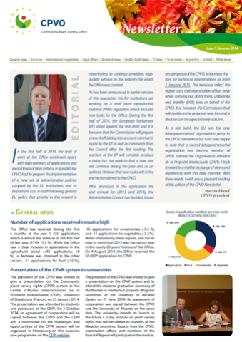CPVO Newsletter #7 cover page